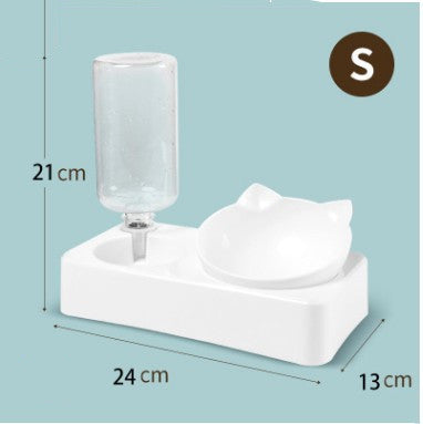 KFX-7848253 Cervical Support Pet Bowl - Ergonomic Design for Comfortable Feeding, Size S and L Available