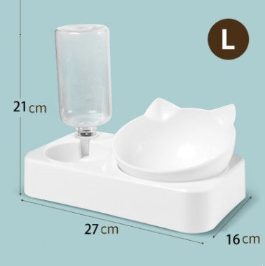 KFX-7848253 Cervical Support Pet Bowl - Ergonomic Design for Comfortable Feeding, Size S and L Available