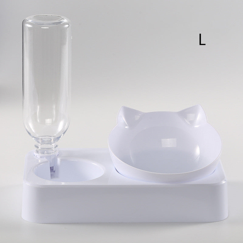 KFX-7848253 Cervical Support Pet Bowl - Ergonomic Design for Comfortable Feeding, Size S and L Available