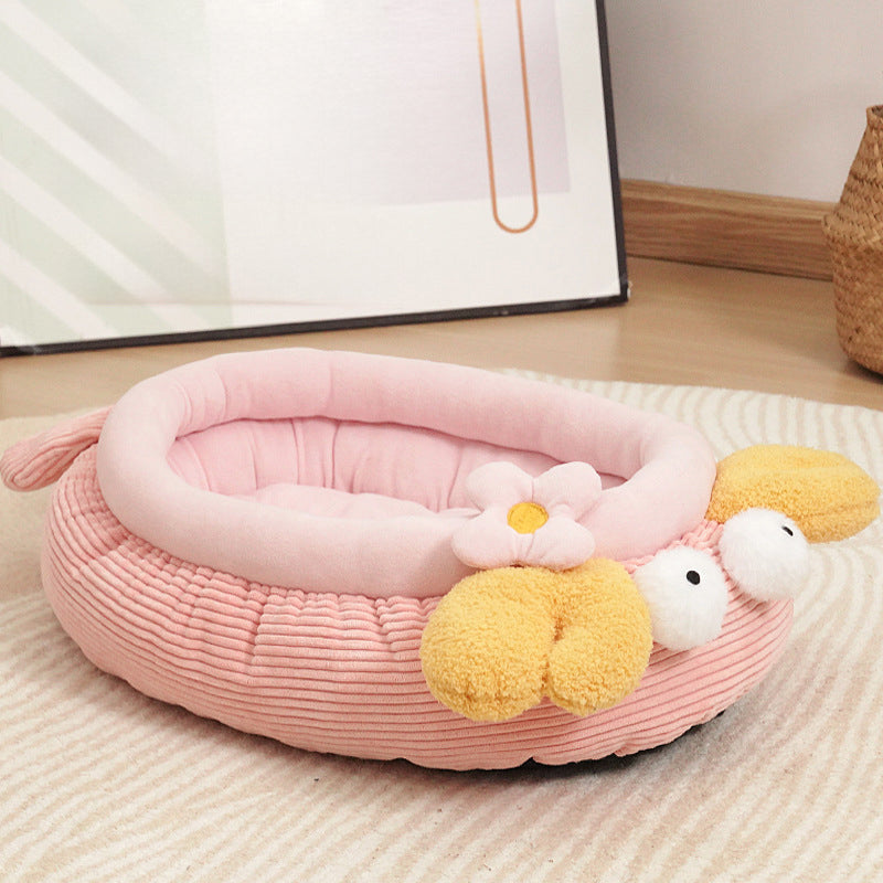 KFX-7852093 Lobster-Inspired Semi-Enclosed Pet Nest for Cats and Dogs, Cozy and Spacious Winter Sleeping Bed