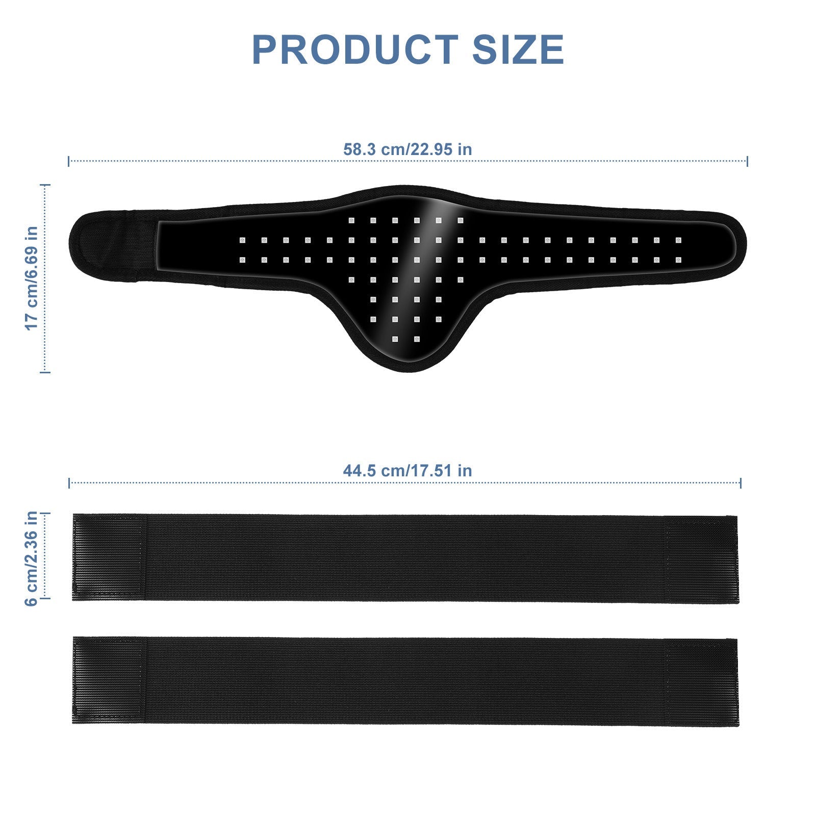KFX-7853117 Pet Physiotherapy Infrared Therapy Belt for Home Use - Black, USB Rechargeable