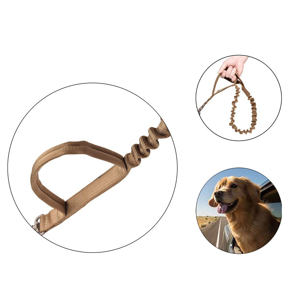 KFX-7853629 Elastic Dog Leash with Anti-Fall Design - Retractable, Ergonomic, and Easy to Control