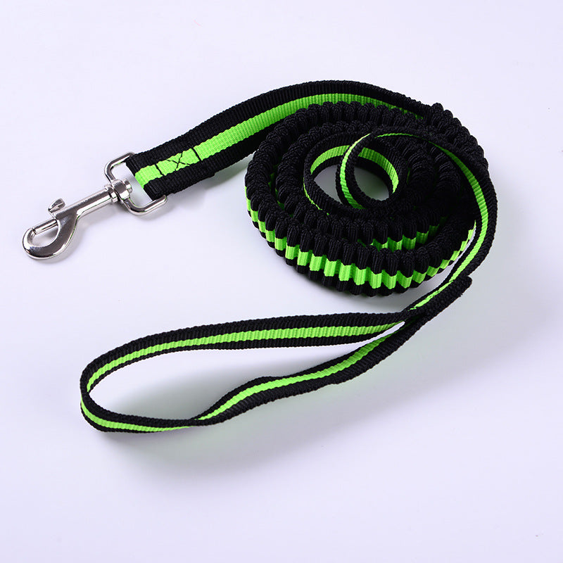 KFX-7859389 Outdoor Elastic Traction Leash for Dogs and Cats - Fiber Material, Available in Sizes S, M, L