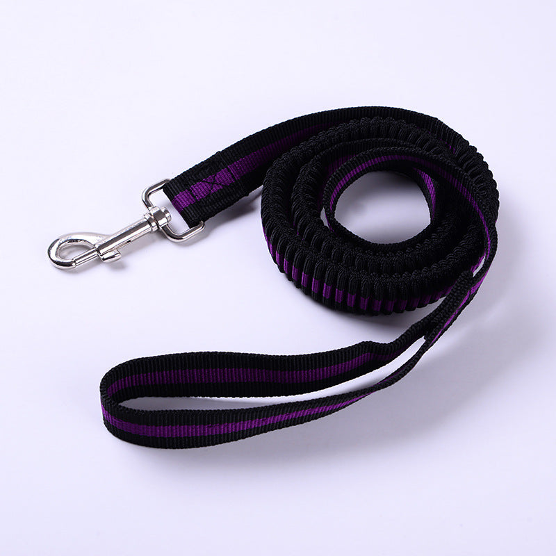 KFX-7859389 Outdoor Elastic Traction Leash for Dogs and Cats - Fiber Material, Available in Sizes S, M, L