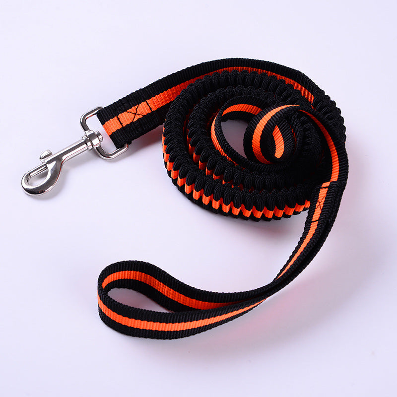 KFX-7859389 Outdoor Elastic Traction Leash for Dogs and Cats - Fiber Material, Available in Sizes S, M, L