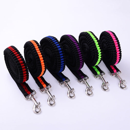 KFX-7859389 Outdoor Elastic Traction Leash for Dogs and Cats - Fiber Material, Available in Sizes S, M, L