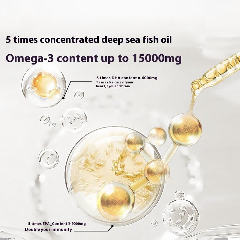 KFX-7859645 Premium Deep Sea Fish Oil Supplement for Healthy Coat in Small & Medium Dogs and Cats - 50ml