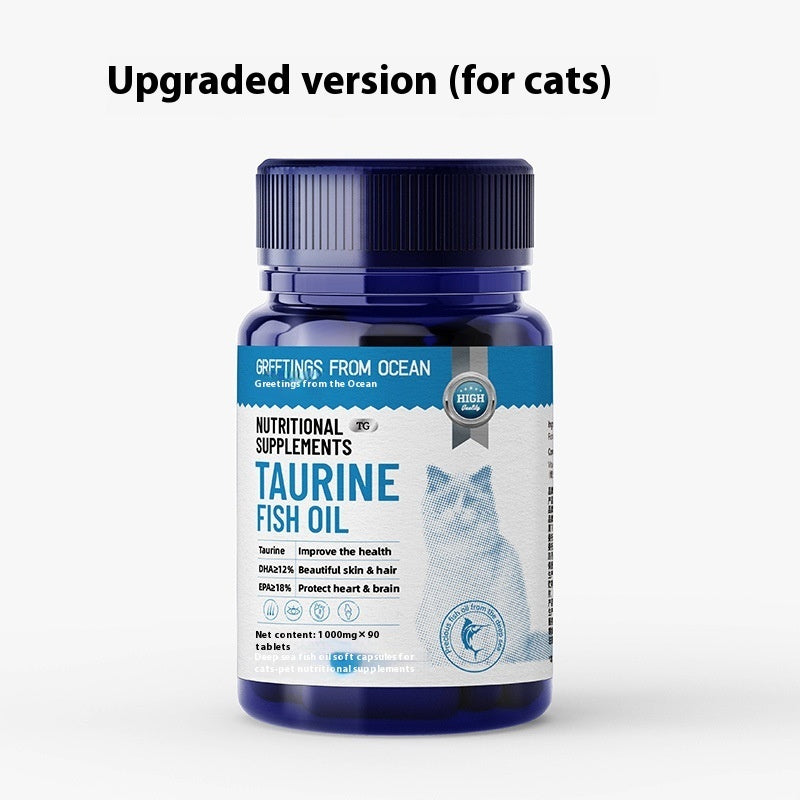 KFX-7859645 Premium Deep Sea Fish Oil Supplement for Healthy Coat in Small & Medium Dogs and Cats - 50ml