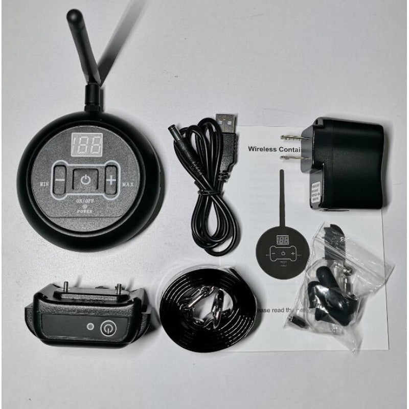 KFX-7862845 Pet Electronic Fence with Adjustable Signal Collar for Dog Training and Bark Control