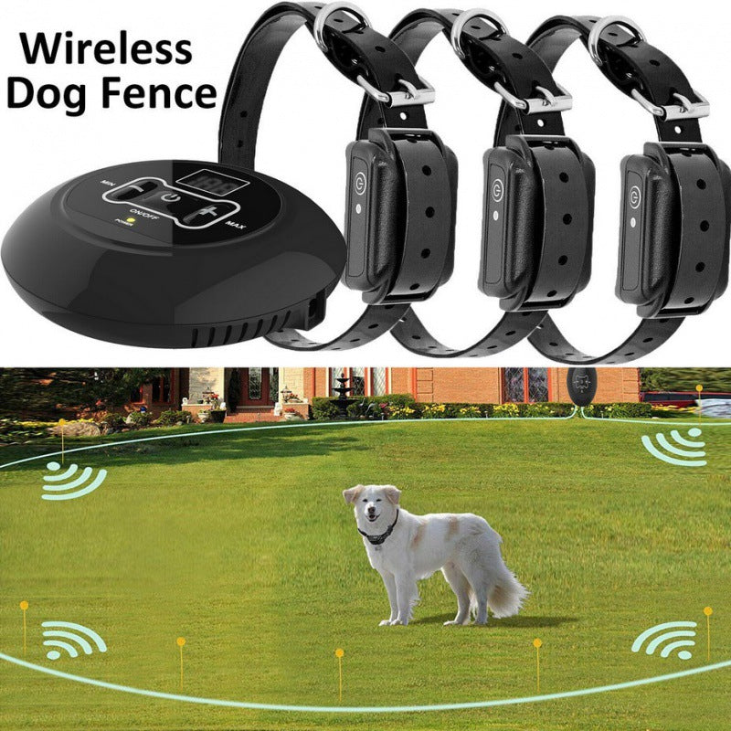 KFX-7862845 Pet Electronic Fence with Adjustable Signal Collar for Dog Training and Bark Control
