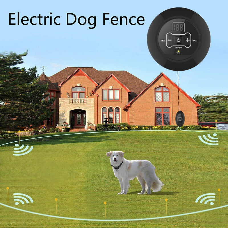 KFX-7862845 Pet Electronic Fence with Adjustable Signal Collar for Dog Training and Bark Control