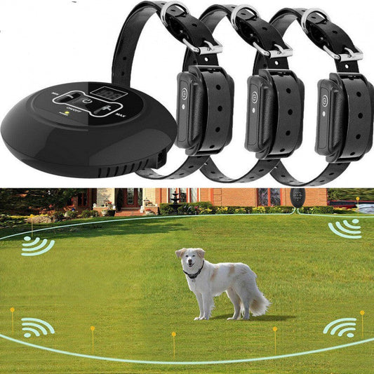 KFX-7862845 Pet Electronic Fence with Adjustable Signal Collar for Dog Training and Bark Control