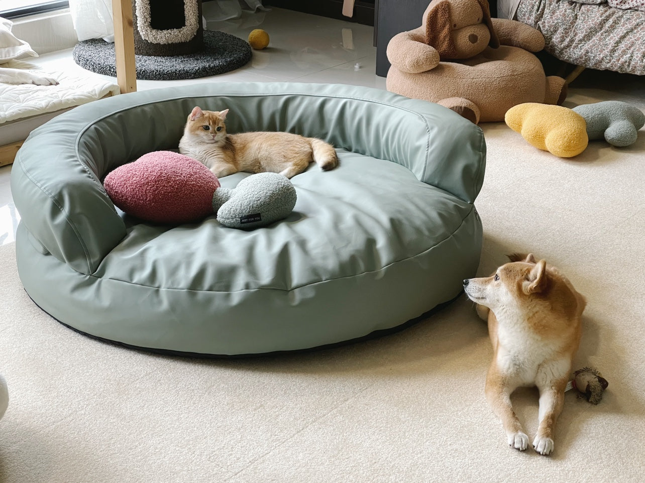KFX-7863613 Removable and Washable Dog and Cat Kennel with Embroidered Characters in Various Stylish Colors