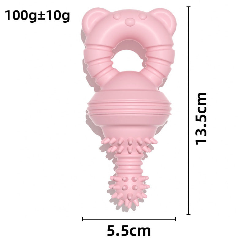 KFX-7864381 TPR Medium Bite-Resistant Pet Toy in Gentle Blue, Cherry Blossom, and Avocado Green