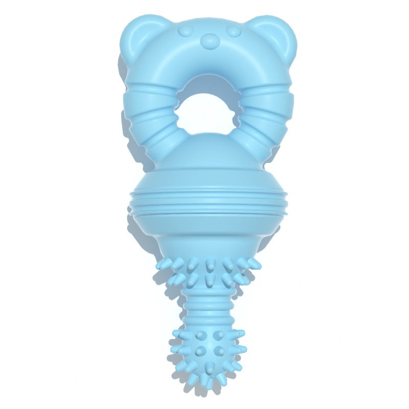 KFX-7864381 TPR Medium Bite-Resistant Pet Toy in Gentle Blue, Cherry Blossom, and Avocado Green