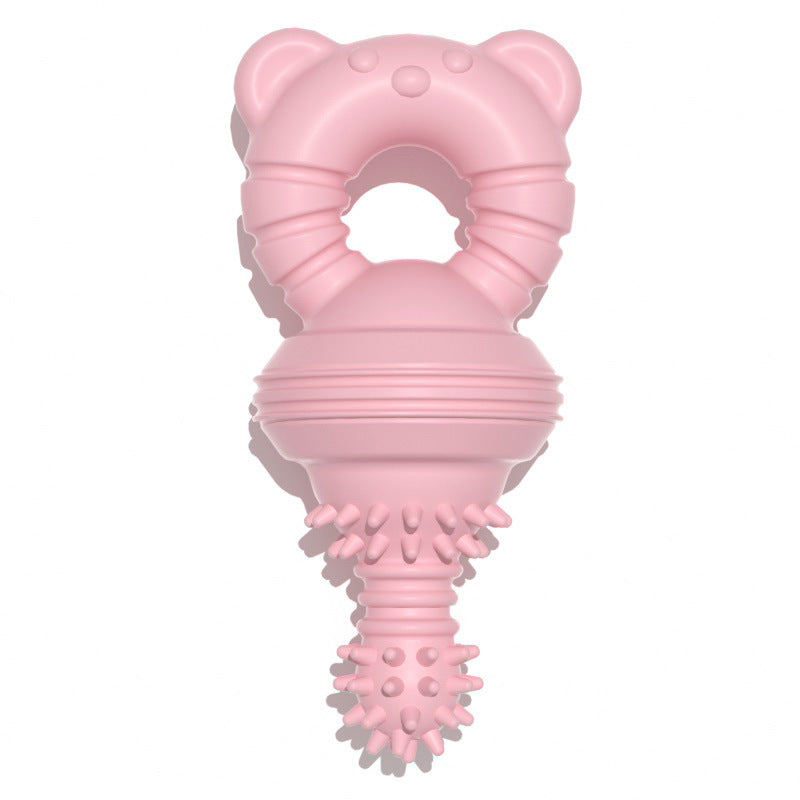 KFX-7864381 TPR Medium Bite-Resistant Pet Toy in Gentle Blue, Cherry Blossom, and Avocado Green