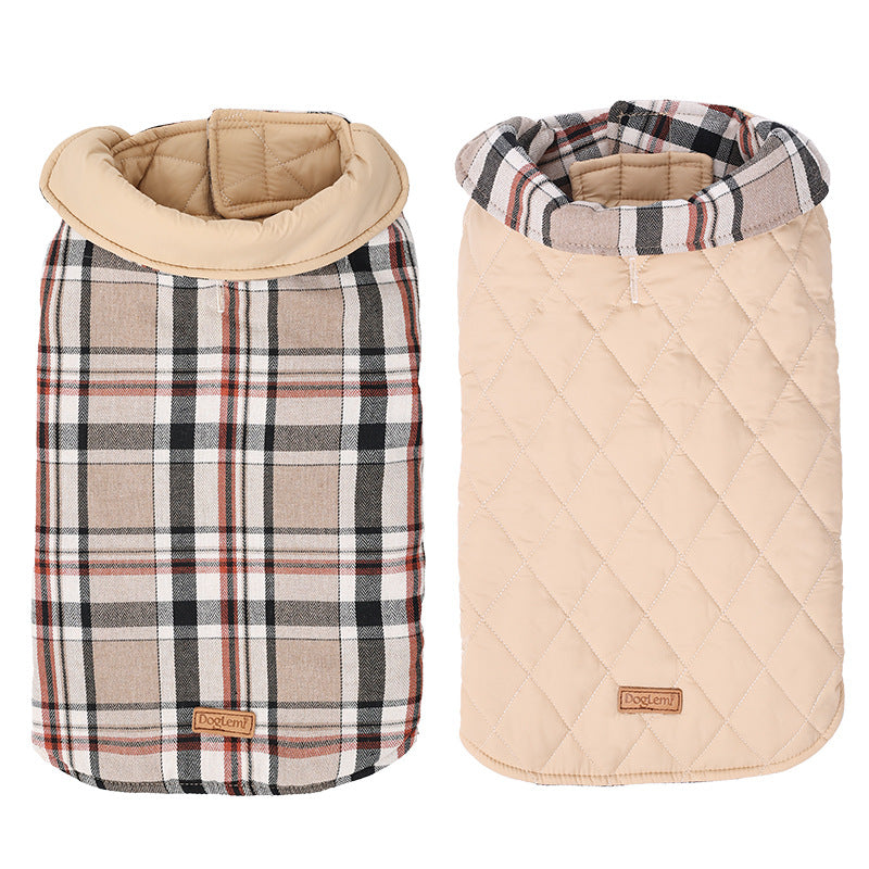 KFX-7865149 Double-Sided Waterproof Warm Dog Clothes in Various Colors and Sizes