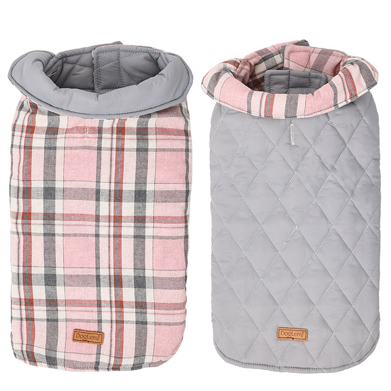 KFX-7865149 Double-Sided Waterproof Warm Dog Clothes in Various Colors and Sizes