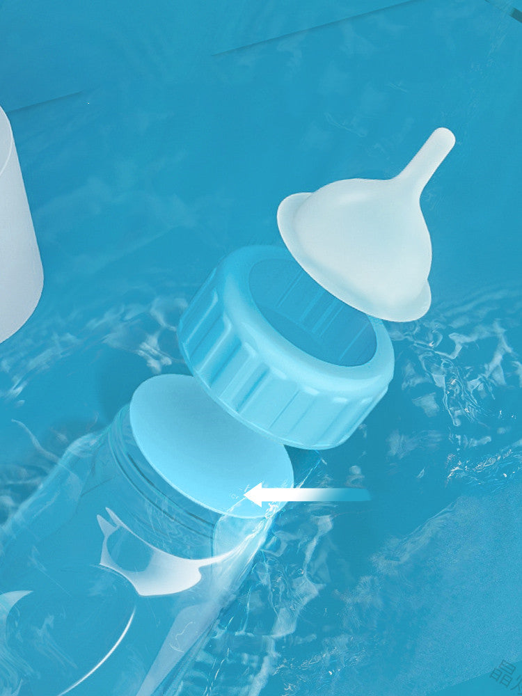 KFX-7865533 Pet Feeding Bottle for Small Dogs and Cats - Transparent Silicone Pacifier with No Holes