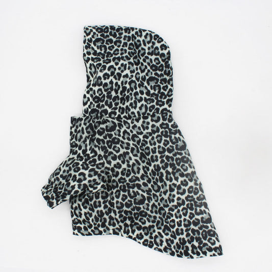 KFX-7865917 Leopard Print Trench Coat for Dogs – Stylish Polyester Pet Clothing in Multiple Sizes