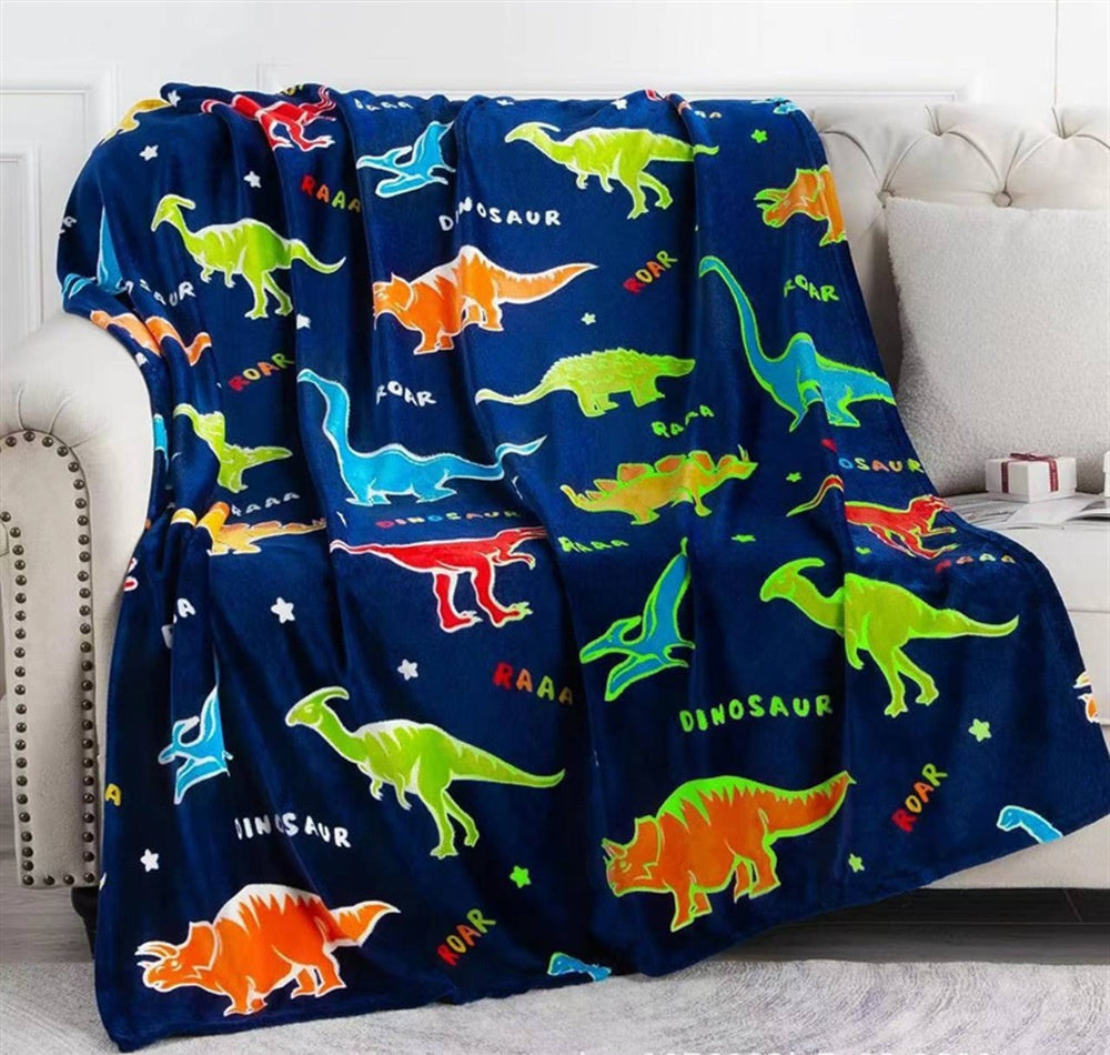 KFX-7866173 Cozy Flannel Glow-in-the-Dark Blanket for Comfortable Naps in Fun Designs