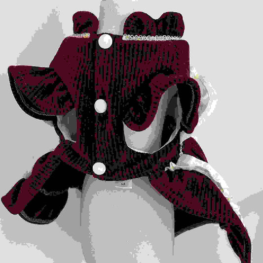 KFX-7867709 Custom Handmade Retro Style Pet Clothing in Multiple Sizes