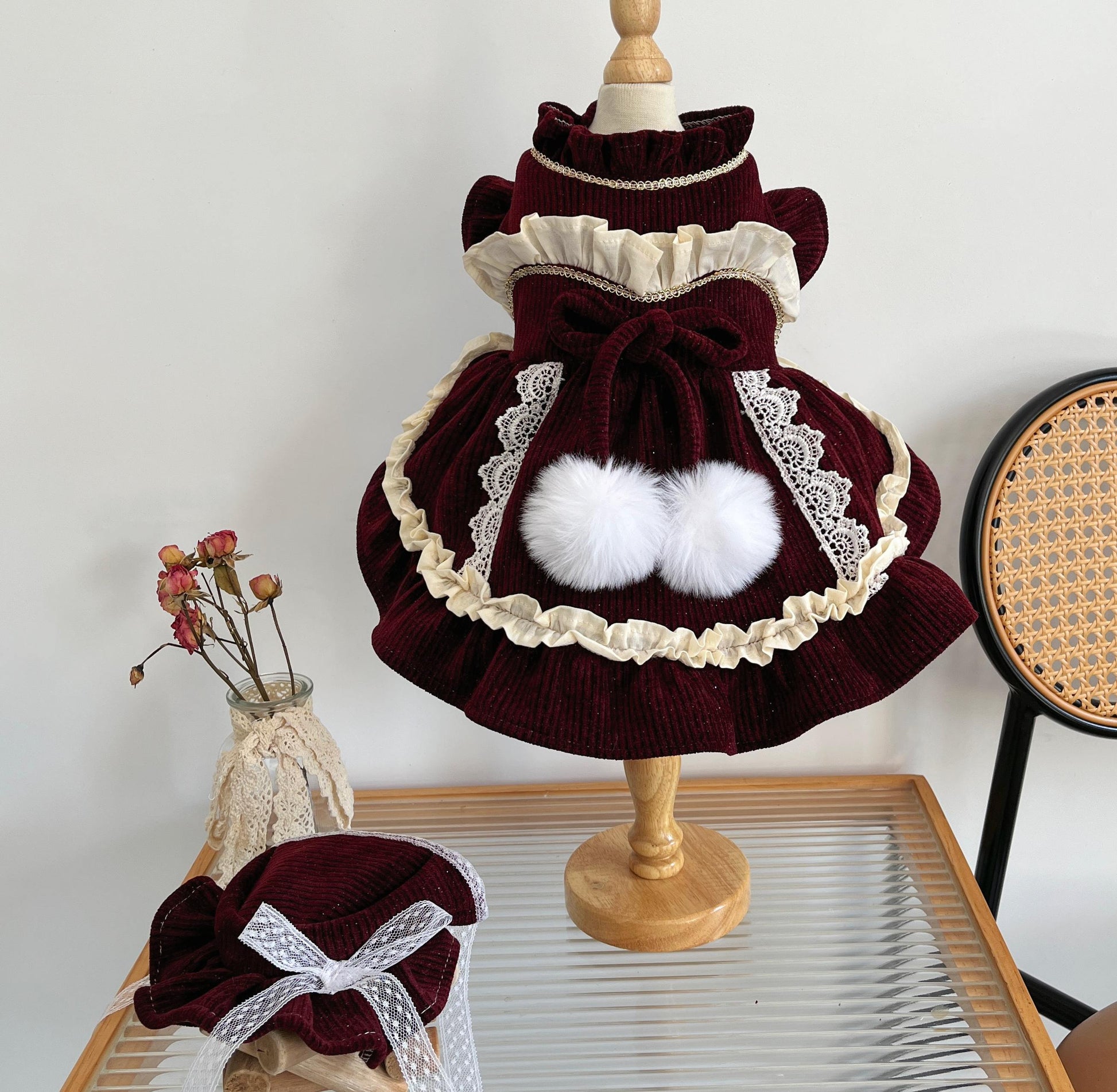 KFX-7867709 Custom Handmade Retro Style Pet Clothing in Multiple Sizes
