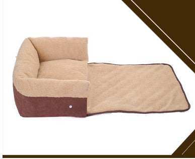 KFX-7869373 Removable Pet Bed with Soft Blanket, Moisture-Proof and Non-Slip Design
