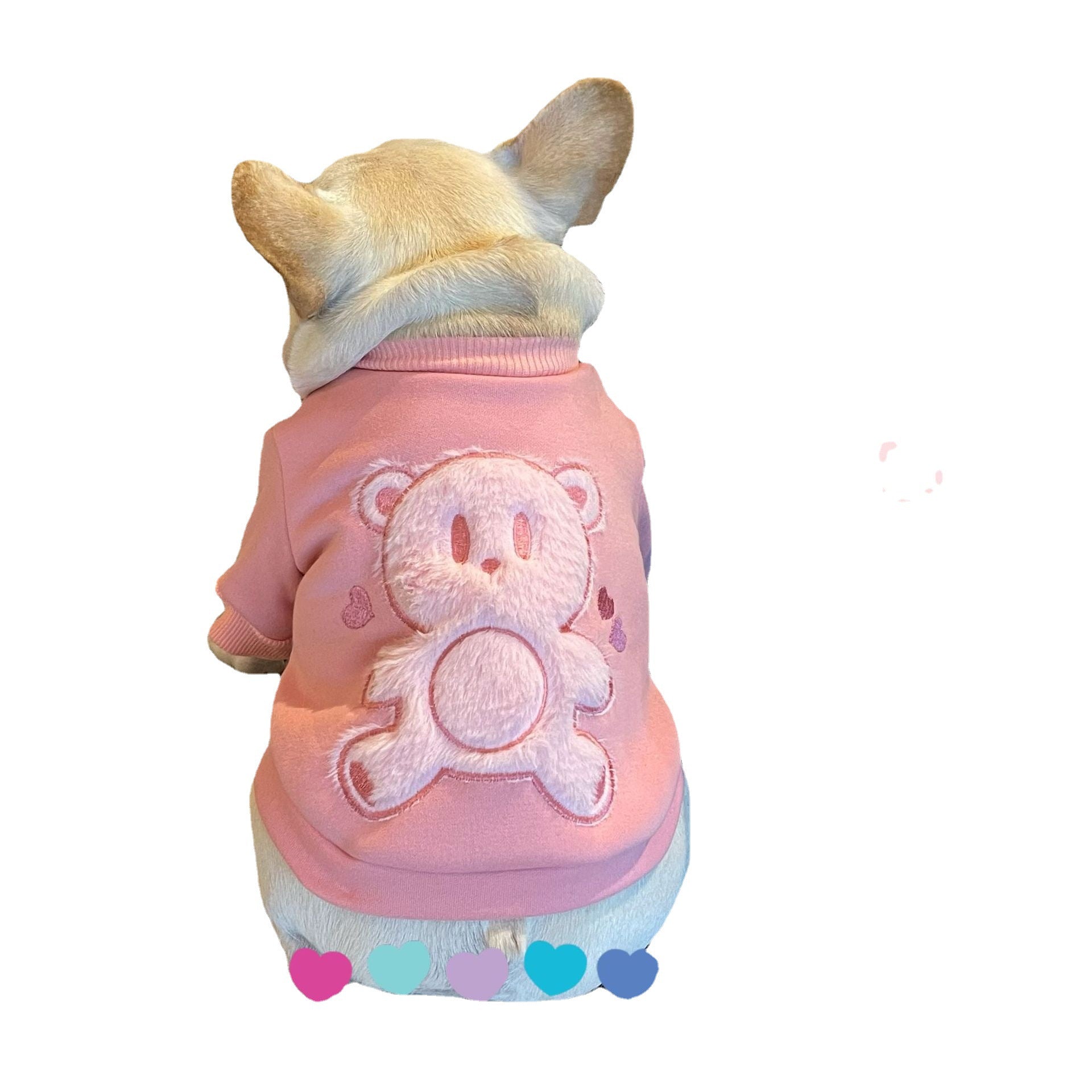 KFX-7870397 Plush Pink Dog Sweater for All Breeds, Comfortable Cotton Fabric