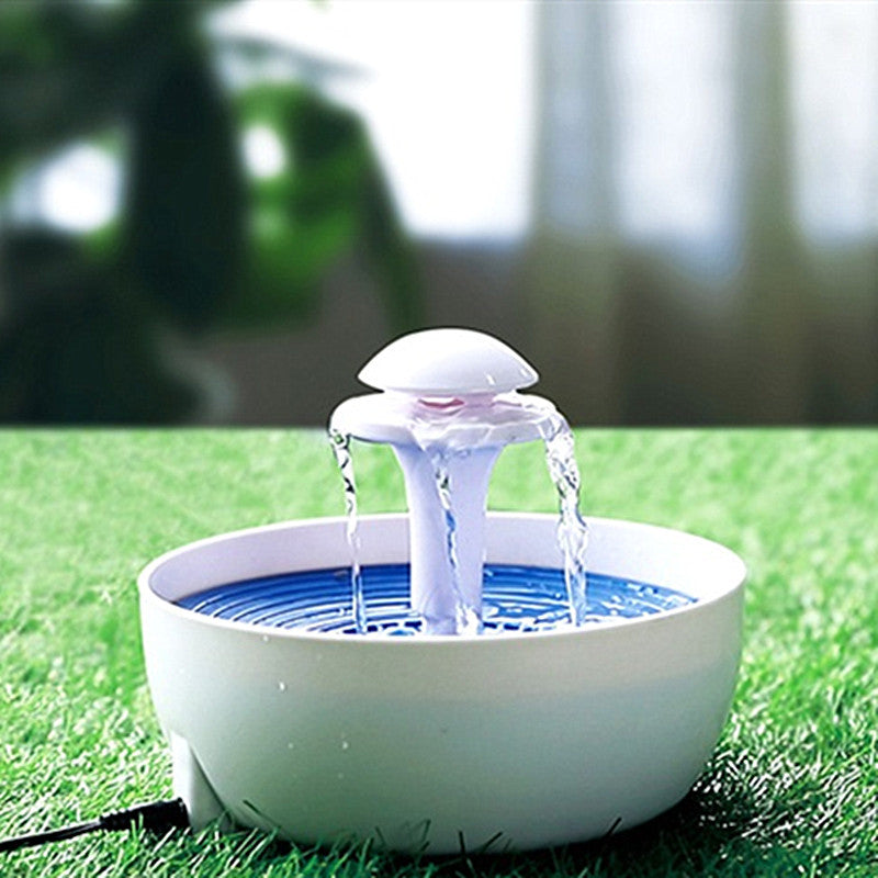 KFX-7871165 Pet Water Fountain - White ABS Design for Cats and Dogs, 20x20x15CM