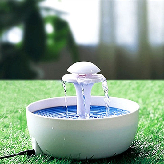 KFX-7871165 Pet Water Fountain - White ABS Design for Cats and Dogs, 20x20x15CM