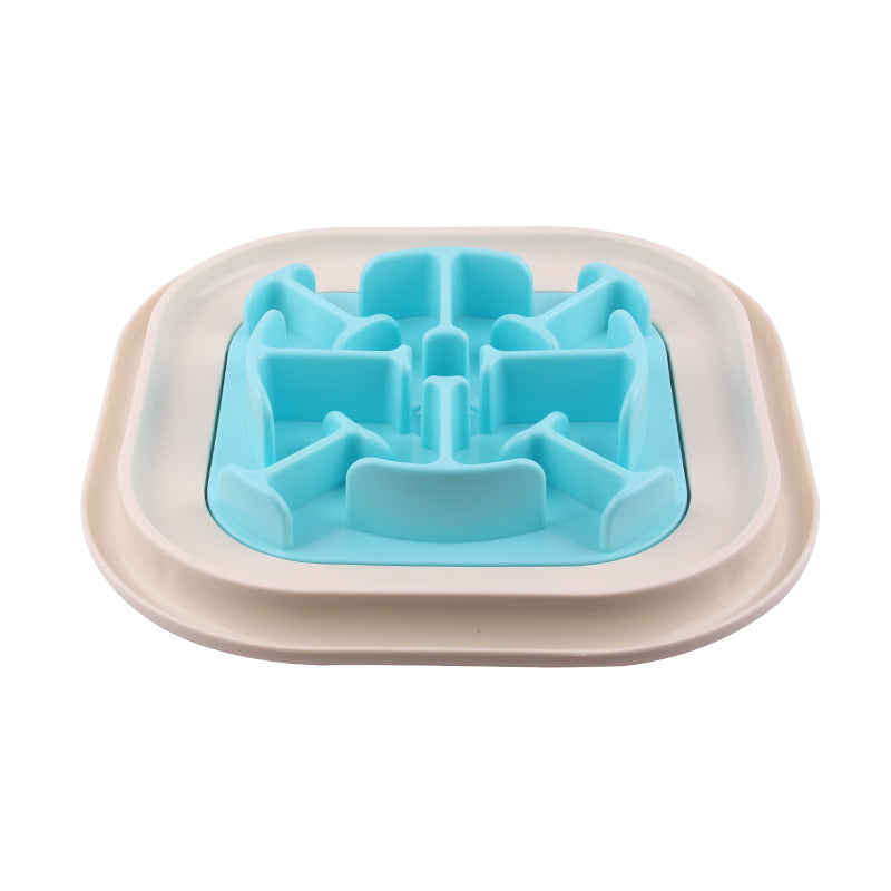 KFX-7871293 Slow Feed Anti-Choking Dog Bowl - Snail Shape Plastic Feeder for Healthy Eating