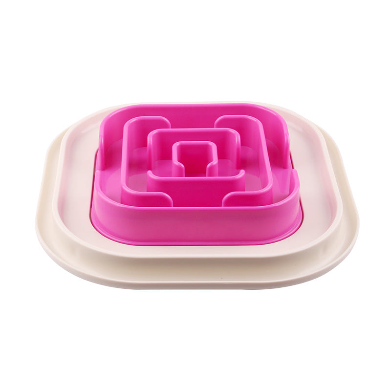 KFX-7871293 Slow Feed Anti-Choking Dog Bowl - Snail Shape Plastic Feeder for Healthy Eating