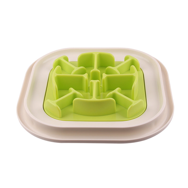 KFX-7871293 Slow Feed Anti-Choking Dog Bowl - Snail Shape Plastic Feeder for Healthy Eating