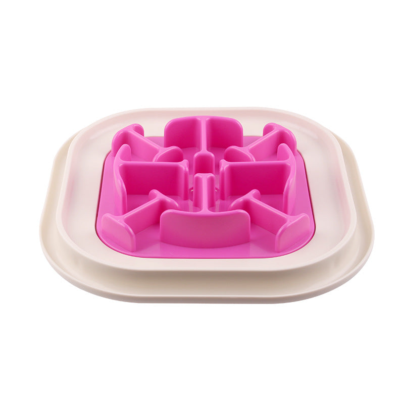 KFX-7871293 Slow Feed Anti-Choking Dog Bowl - Snail Shape Plastic Feeder for Healthy Eating