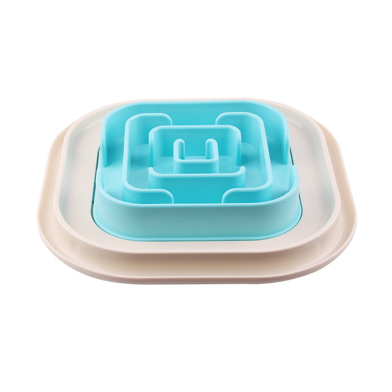 KFX-7871293 Slow Feed Anti-Choking Dog Bowl - Snail Shape Plastic Feeder for Healthy Eating