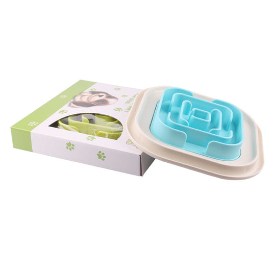 KFX-7871293 Slow Feed Anti-Choking Dog Bowl - Snail Shape Plastic Feeder for Healthy Eating