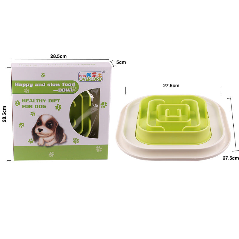 KFX-7871293 Slow Feed Anti-Choking Dog Bowl - Snail Shape Plastic Feeder for Healthy Eating