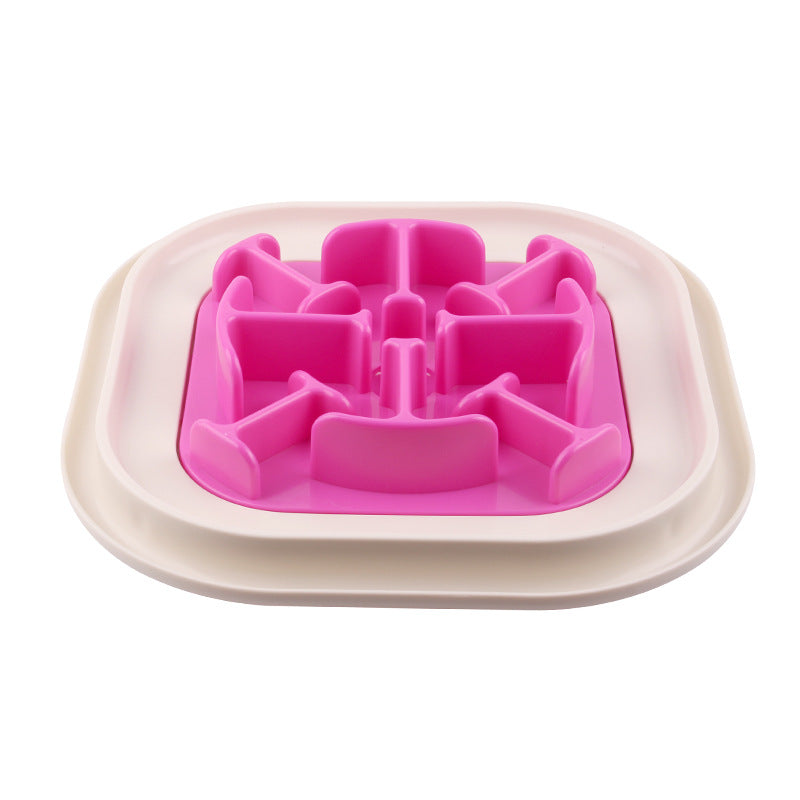 KFX-7871293 Slow Feed Anti-Choking Dog Bowl - Snail Shape Plastic Feeder for Healthy Eating