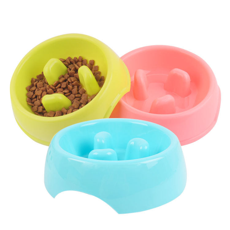 KFX-7871293 Slow Feed Anti-Choking Dog Bowl - Snail Shape Plastic Feeder for Healthy Eating