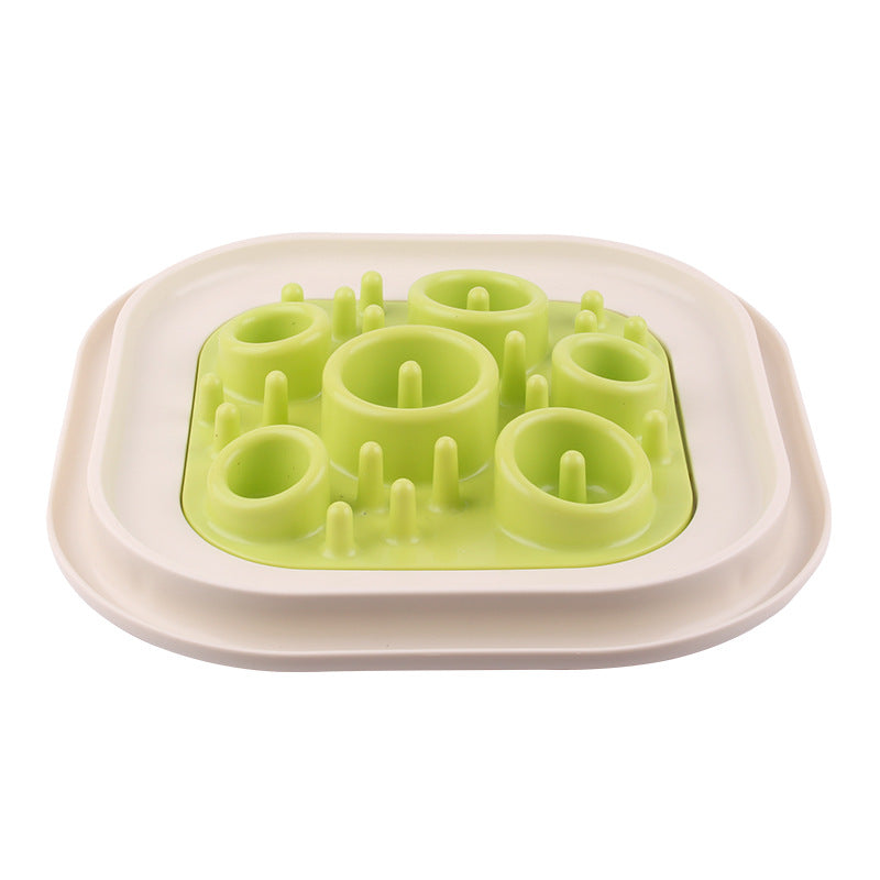 KFX-7871293 Slow Feed Anti-Choking Dog Bowl - Snail Shape Plastic Feeder for Healthy Eating