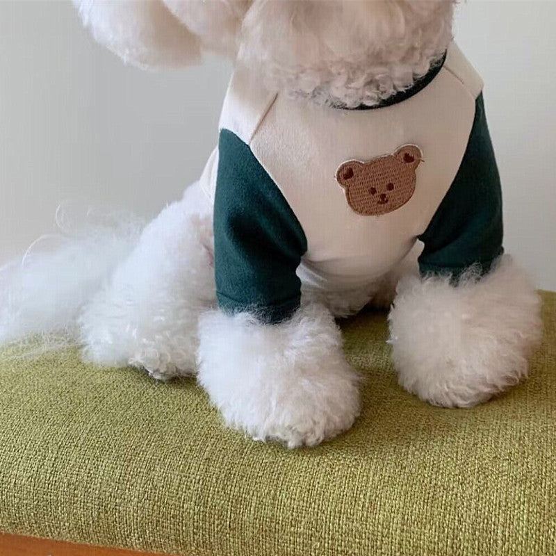 KFX-7871677 Casual Fashion Personality Pet T-Shirt for Small Dogs - Available in White, Blue, Pink