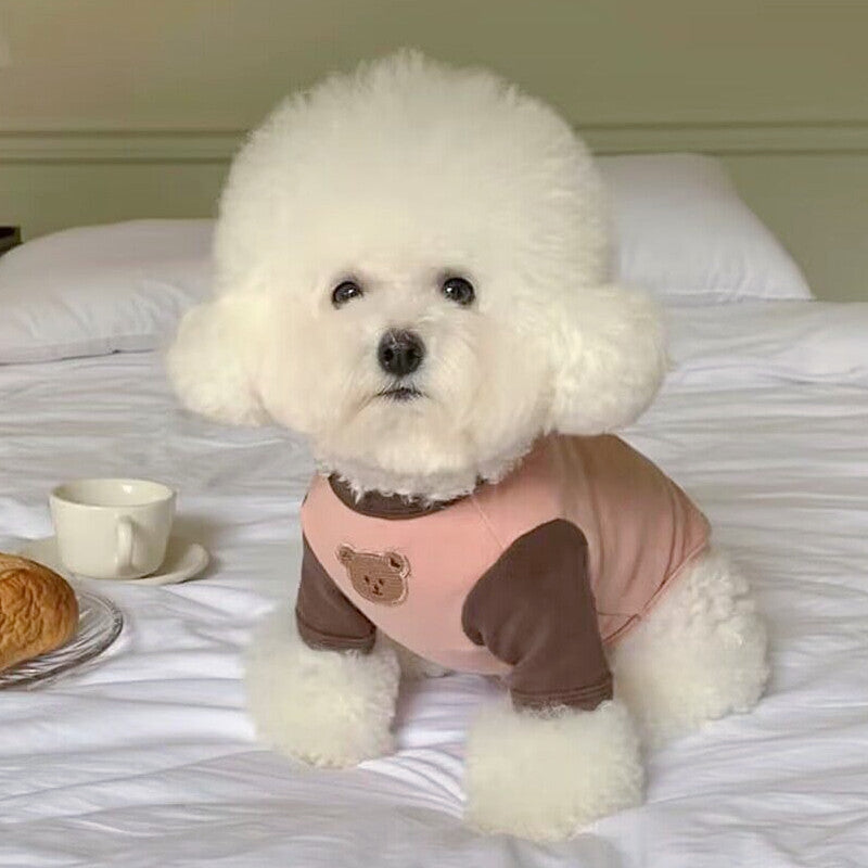 KFX-7871677 Casual Fashion Personality Pet T-Shirt for Small Dogs - Available in White, Blue, Pink