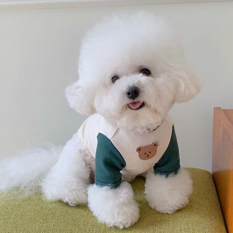 KFX-7871677 Casual Fashion Personality Pet T-Shirt for Small Dogs - Available in White, Blue, Pink