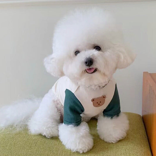 KFX-7871677 Casual Fashion Personality Pet T-Shirt for Small Dogs - Available in White, Blue, Pink
