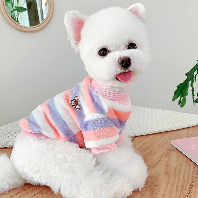KFX-7873469 Summer Pet Dog Clothes - Lightweight Floral Sling for Small Dogs in Blue, Green, Pink, Sizes XS-XXL