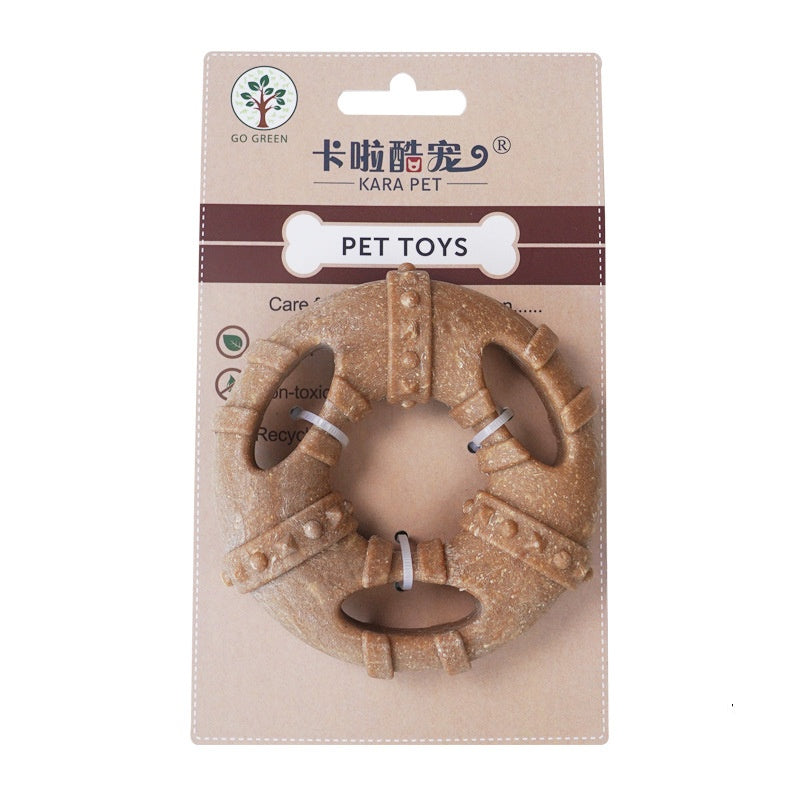 KFX-7873725 Wooden Dog Toy Bone with Molar Rod for Teeth Cleaning and Biting