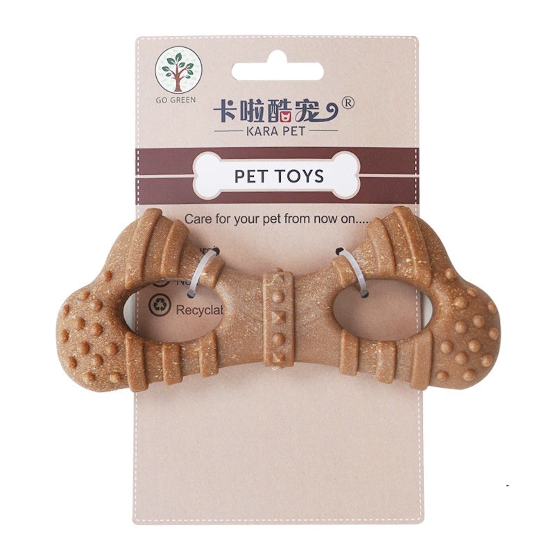 KFX-7873725 Wooden Dog Toy Bone with Molar Rod for Teeth Cleaning and Biting