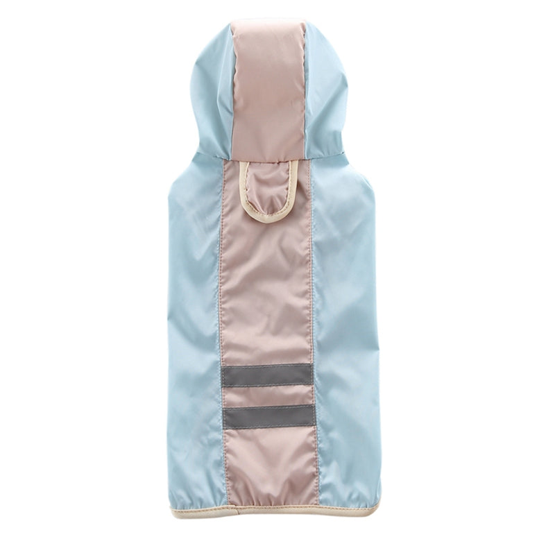 KFX-7879229 Reflective Dog Raincoat - Polyester Waterproof Jacket for Pets, Casual Fit, Various Sizes Available