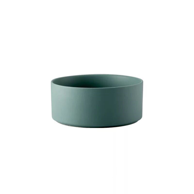 KFX-7881021 Metal Frame Ceramic Pet Bowl - Grey, Dark Green, Pink, Yellow, White - 400ml, 850ml, 1800ml for Cats and Dogs